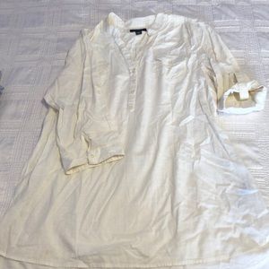 Cotton tunic in cream
